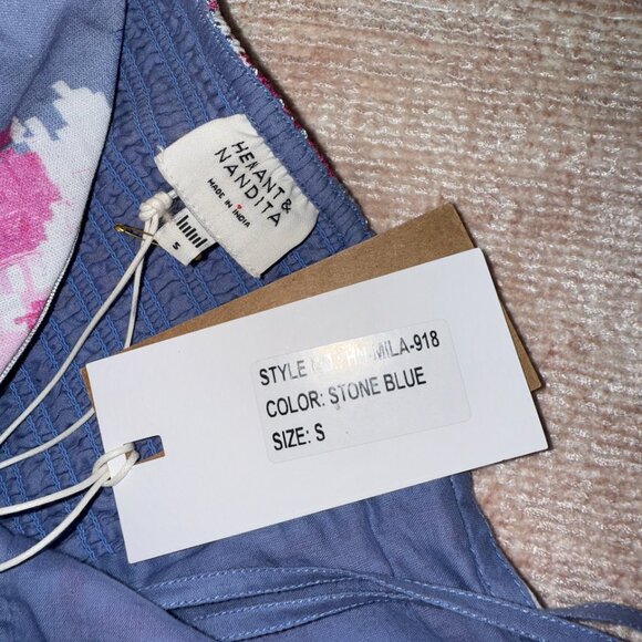 Hemant & Nandita Strapless Printed Mini Dress Size S - Picture 4 of 4